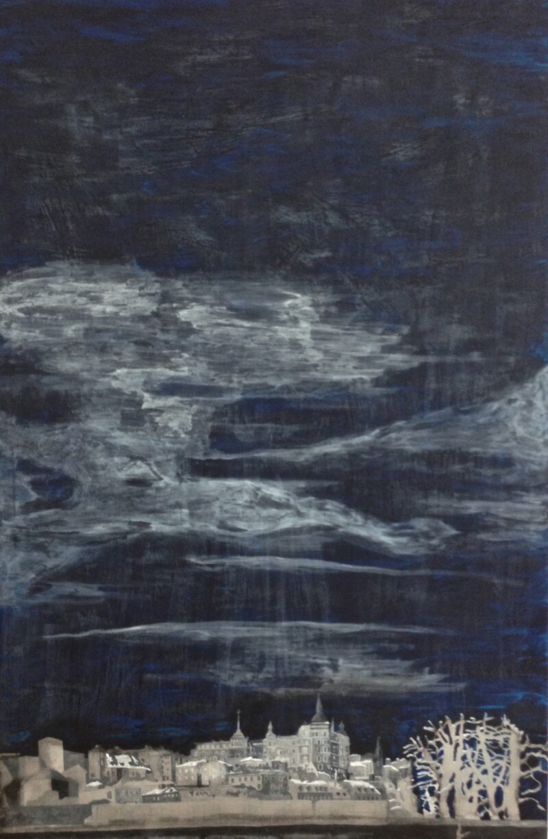 Paisaje urbano, 2013. Acrylic on canvas by Jorge Castillo.