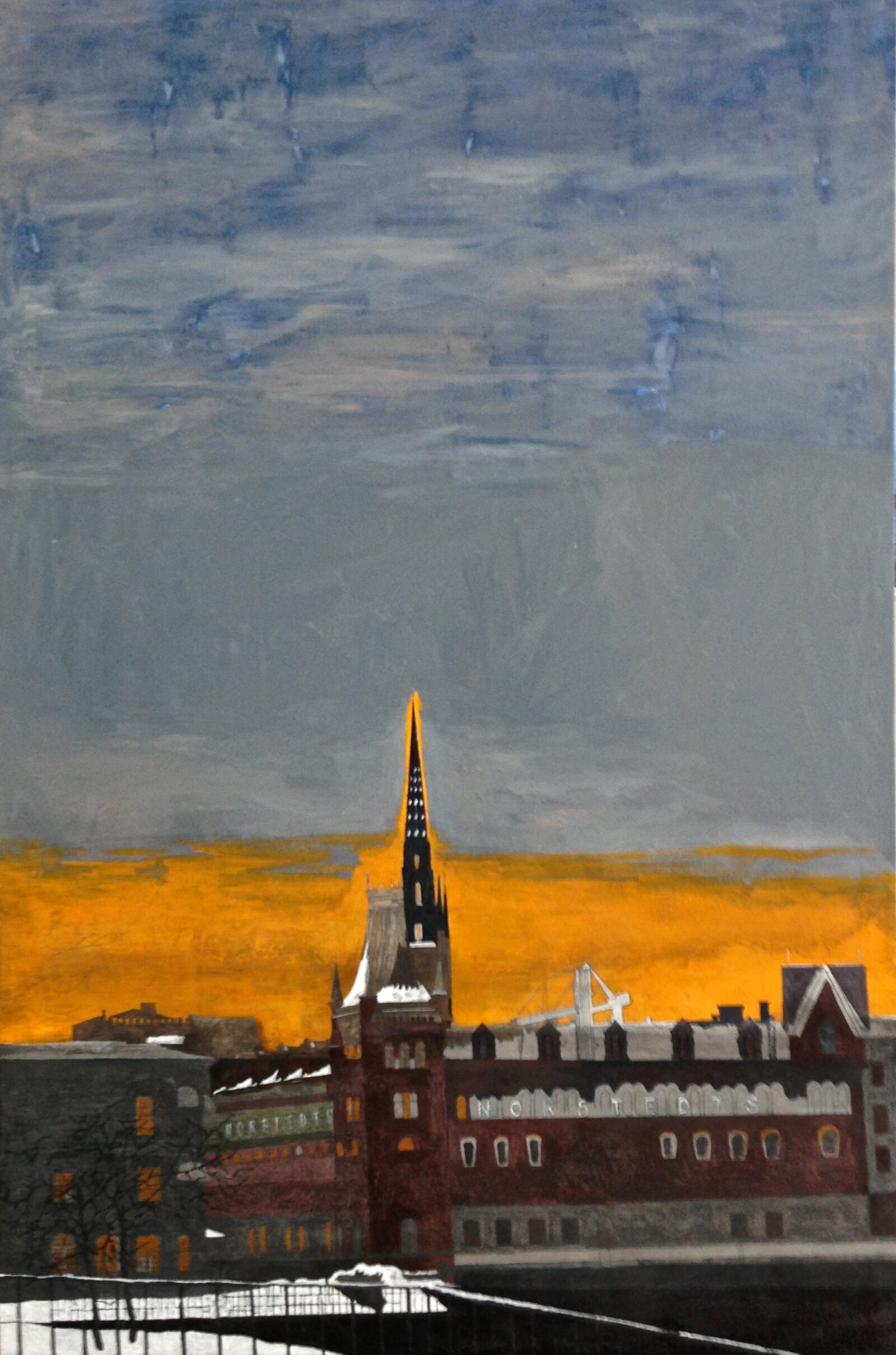 Edificio Nordsteds, 2013. Acrylic on canvas by Jorge Castillo.