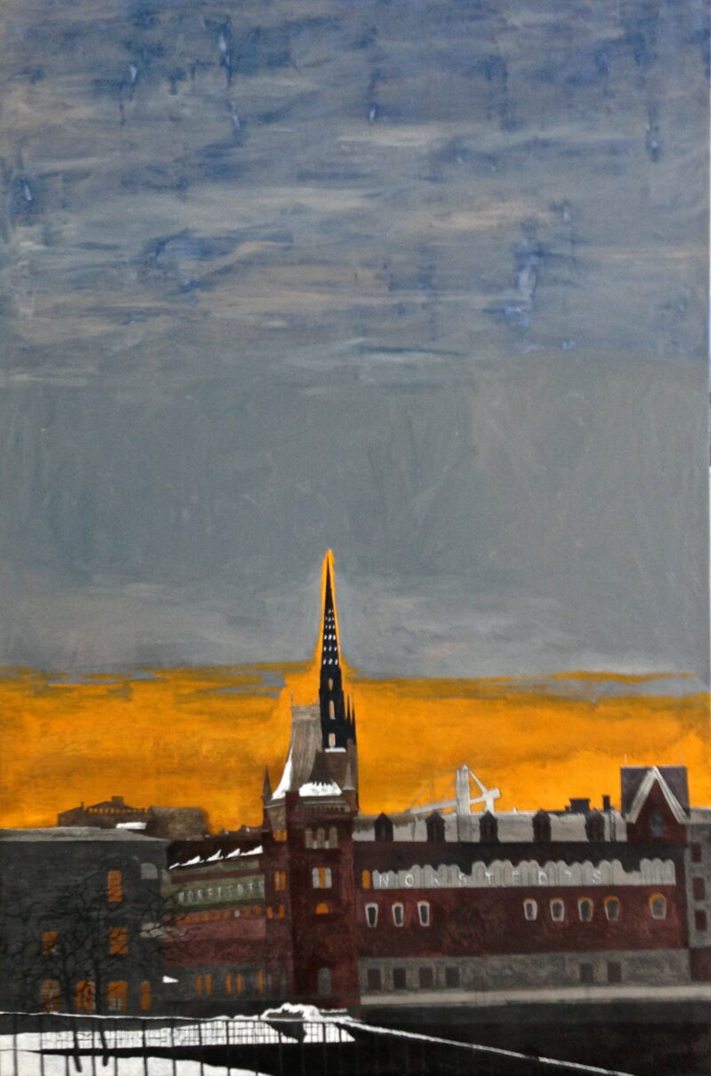 Edificio Nordsteds, 2013. Acrylic on canvas by Jorge Castillo.