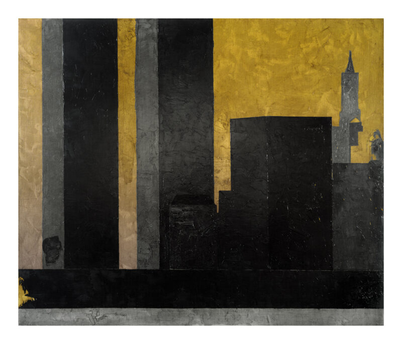 Two Buildings N.Y, 2013. Pigment ink on paper by Jorge Castillo.