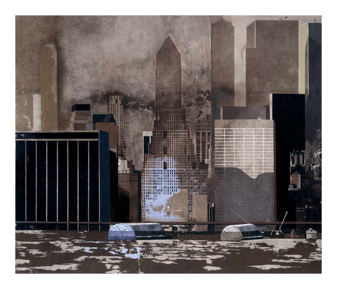 Wall Street II, 2013. Pigment ink on paper by Jorge Castillo.