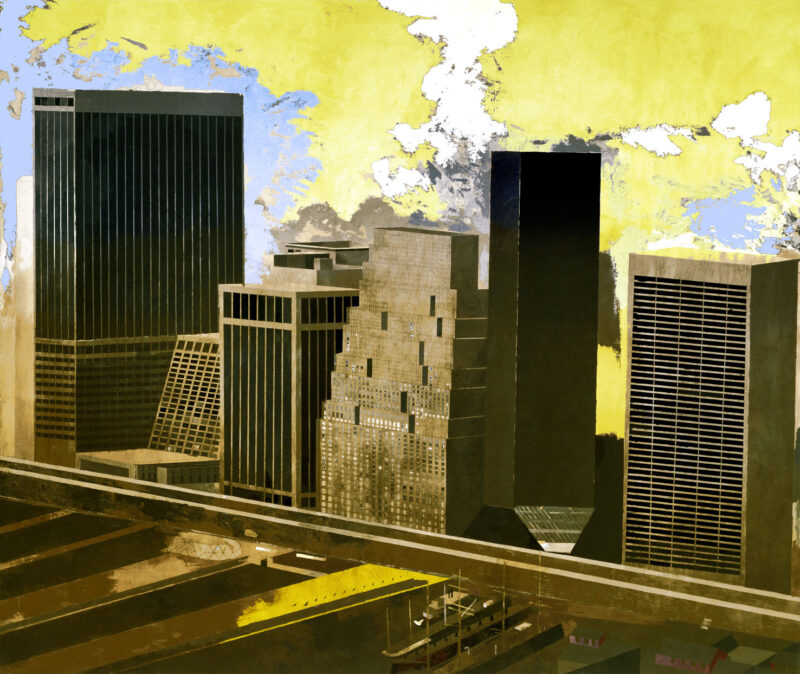 Wall Street Day, 2013. Pigment ink on paper by Jorge Castillo.