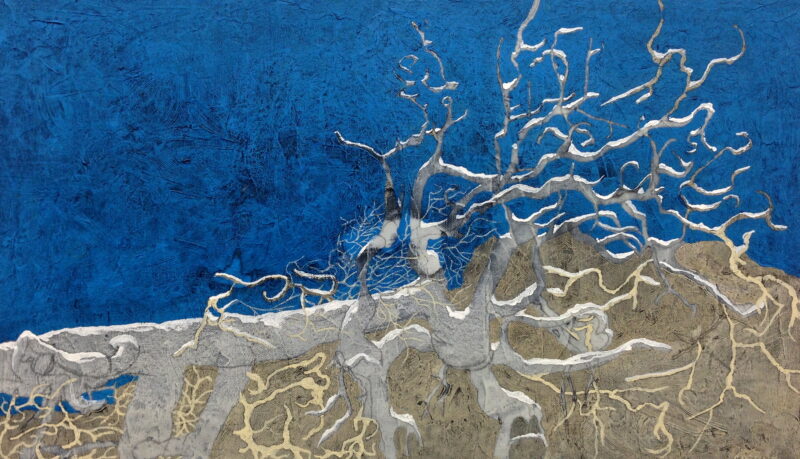 Arbol tumbado, 2013. Acrylic on canvas by Jorge Castillo.