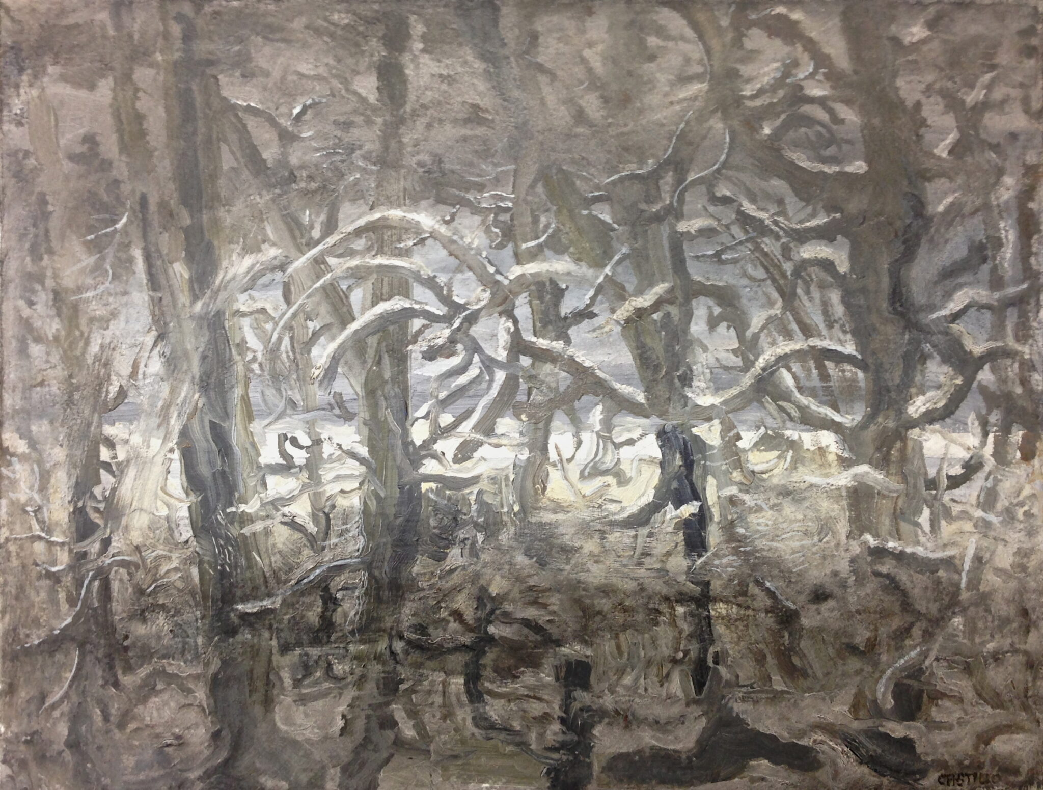 Hittarpsrevet II, 2013. Acrylic on canvas by Jorge Castillo.