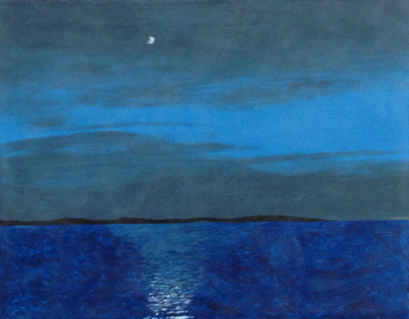 La noche, 2013. Acrylic on canvas by Jorge Castillo.