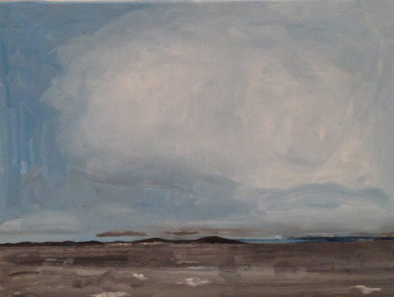 La nube, 2013. Acrylic on canvas by Jorge Castillo.