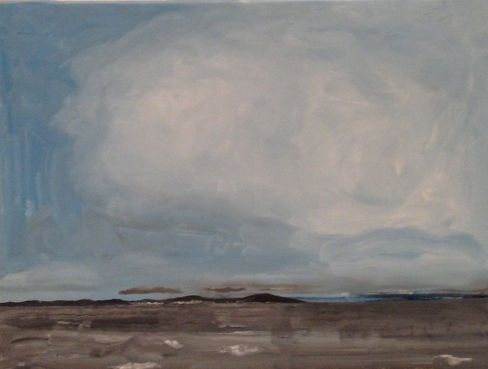 La nube, 2013. Acrylic on canvas by Jorge Castillo.