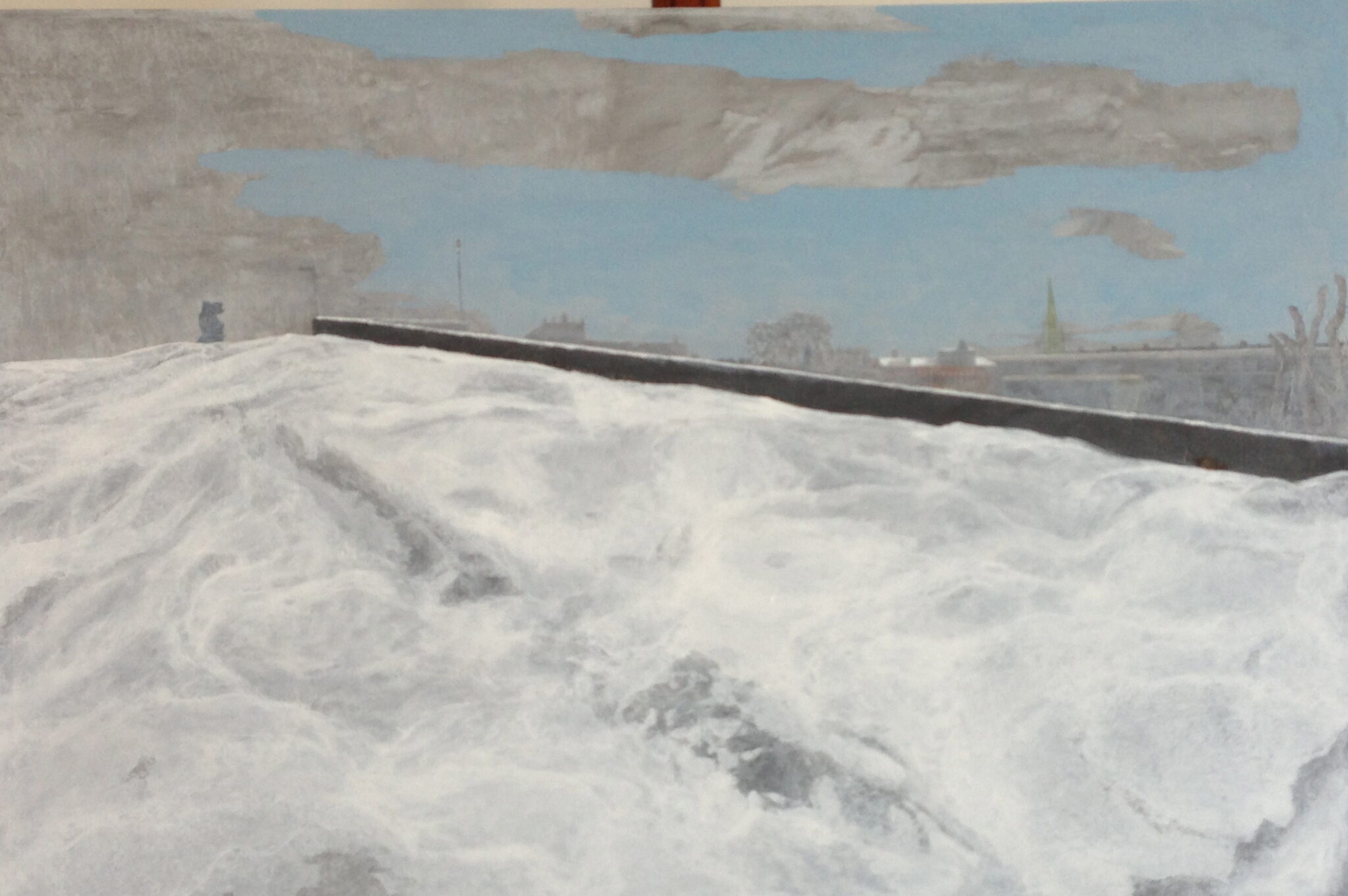 Stadsmotiv, 2013. Acrylic on canvas by Jorge Castillo.