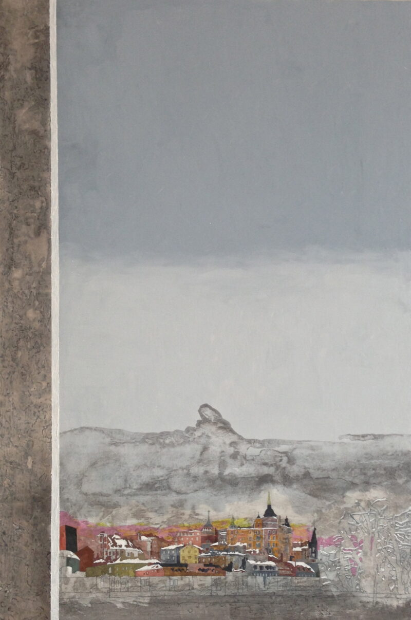Stadsmotiv, 2013. Acrylic on canvas by Jorge Castillo.