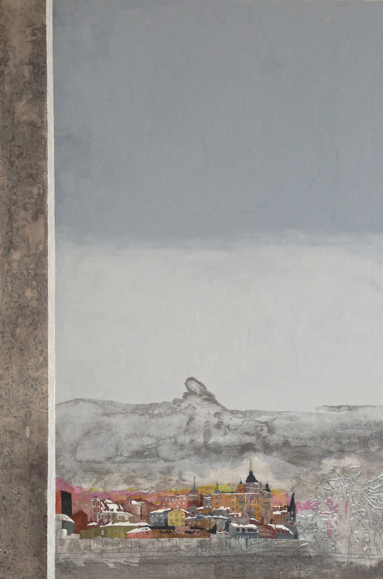 Stadsmotiv, 2013. Acrylic on canvas by Jorge Castillo.