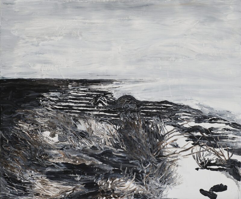 El mar desolado, 2014. Acrylic on canvas by Jorge Castillo.
