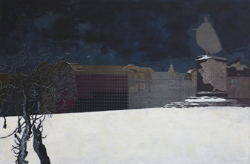 Diálogo, Estocolmo, 2014. Acrylic on canvas by Jorge Castillo.