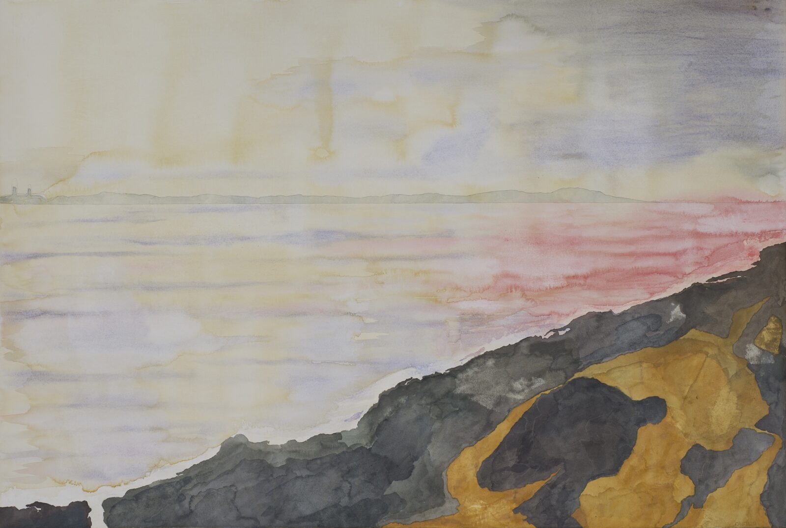 Gravarliden, el estrecho, 2014. Watercolour on paper by Jorge Castillo.