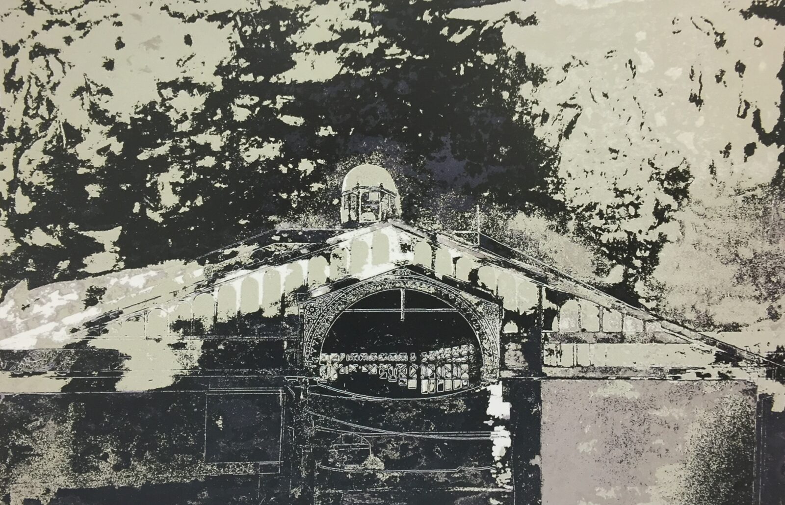 Mercado del Borne, 2007. Serigraph by Jorge Castillo.