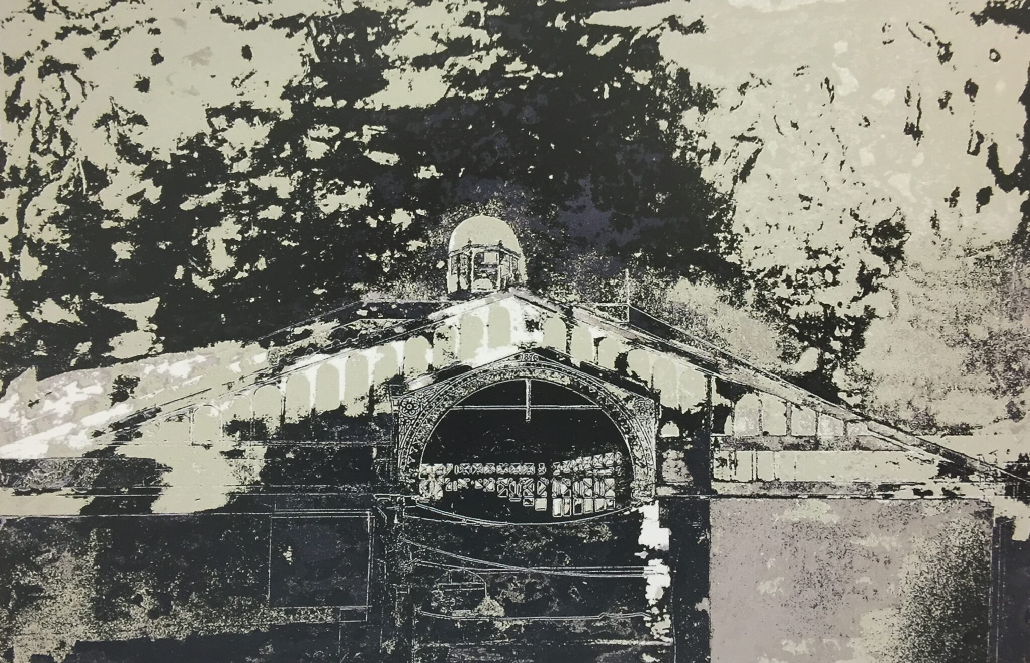 Mercado del Borne, 2007. Serigraph by Jorge Castillo.