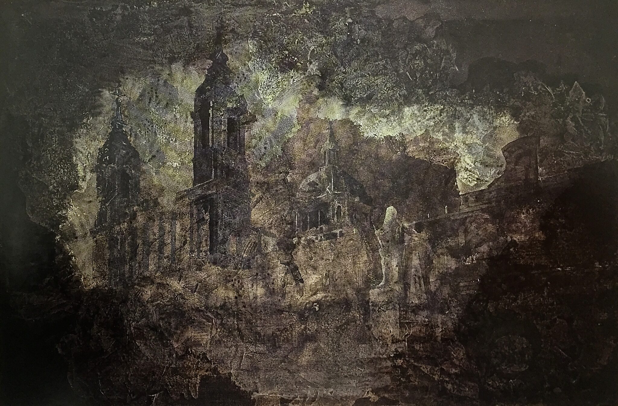 En Madrid algo poético e inacabado, 2002–03. Acrylic on canvas by Jorge Castillo.