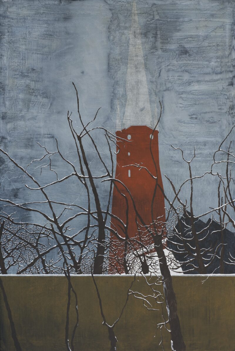 Iglesia, Estocolmo, 2014. Acrylic on canvas by Jorge Castillo.
