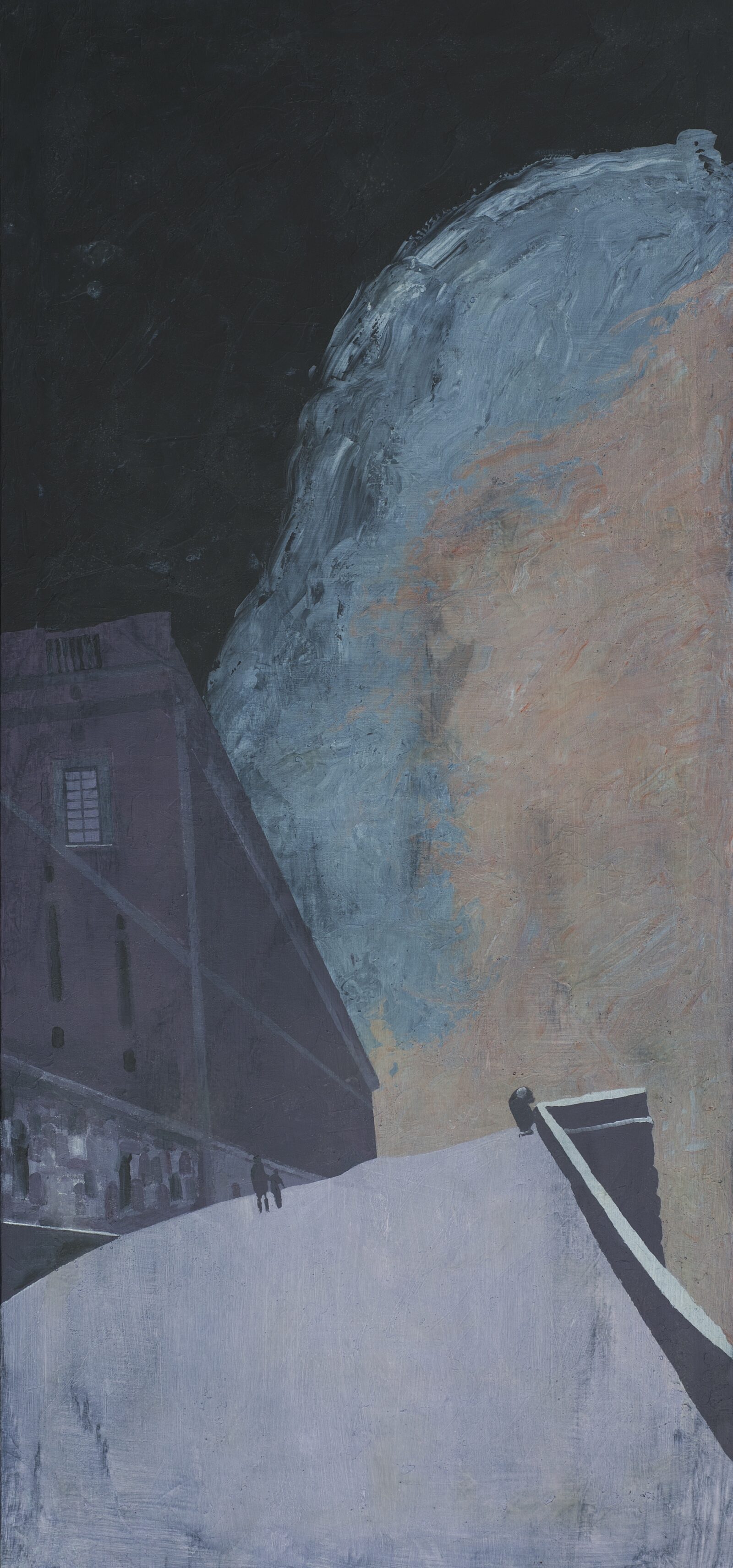 Subida al Palacio real, 2014. Acrylic on canvas by Jorge Castillo.