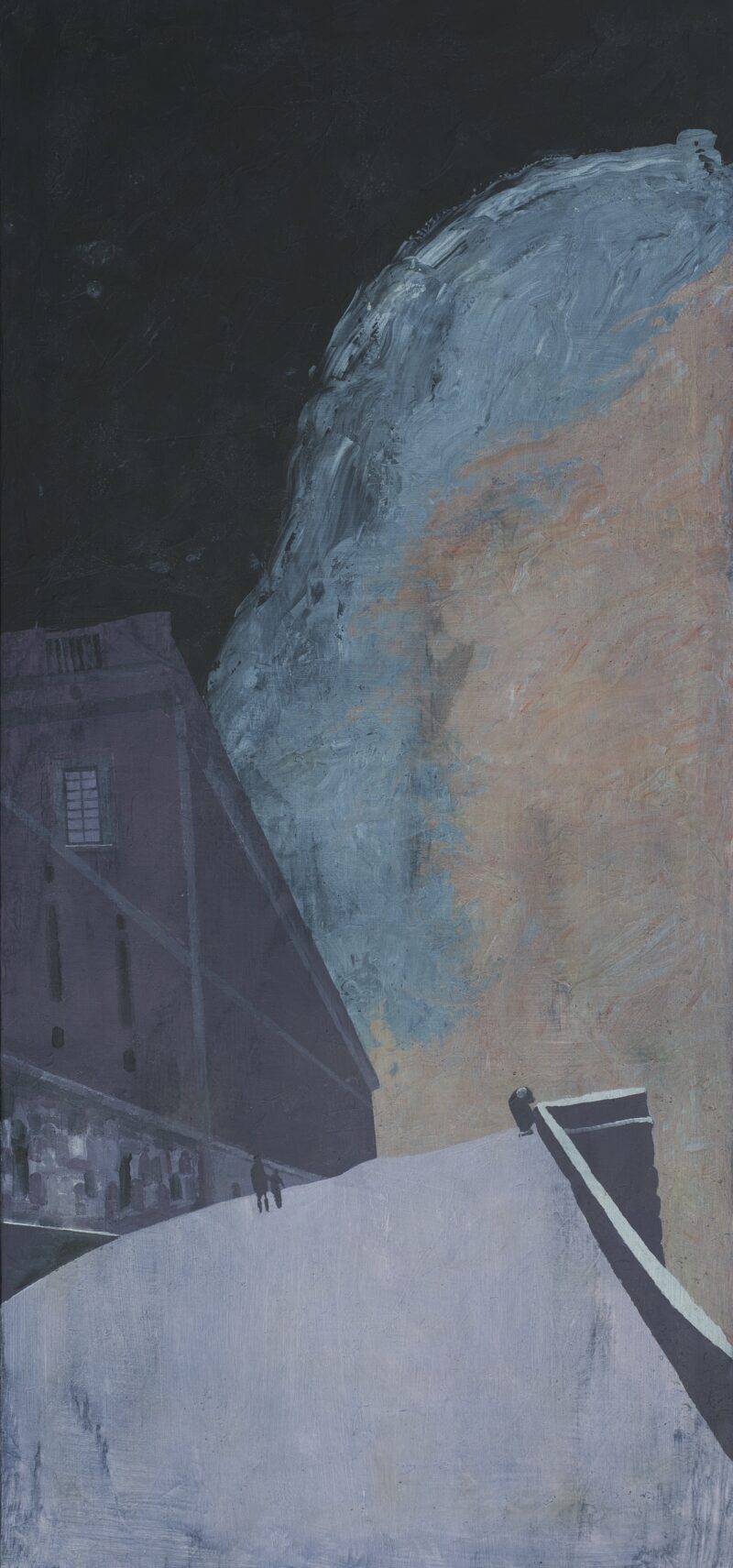 Subida al Palacio real, 2014. Acrylic on canvas by Jorge Castillo.