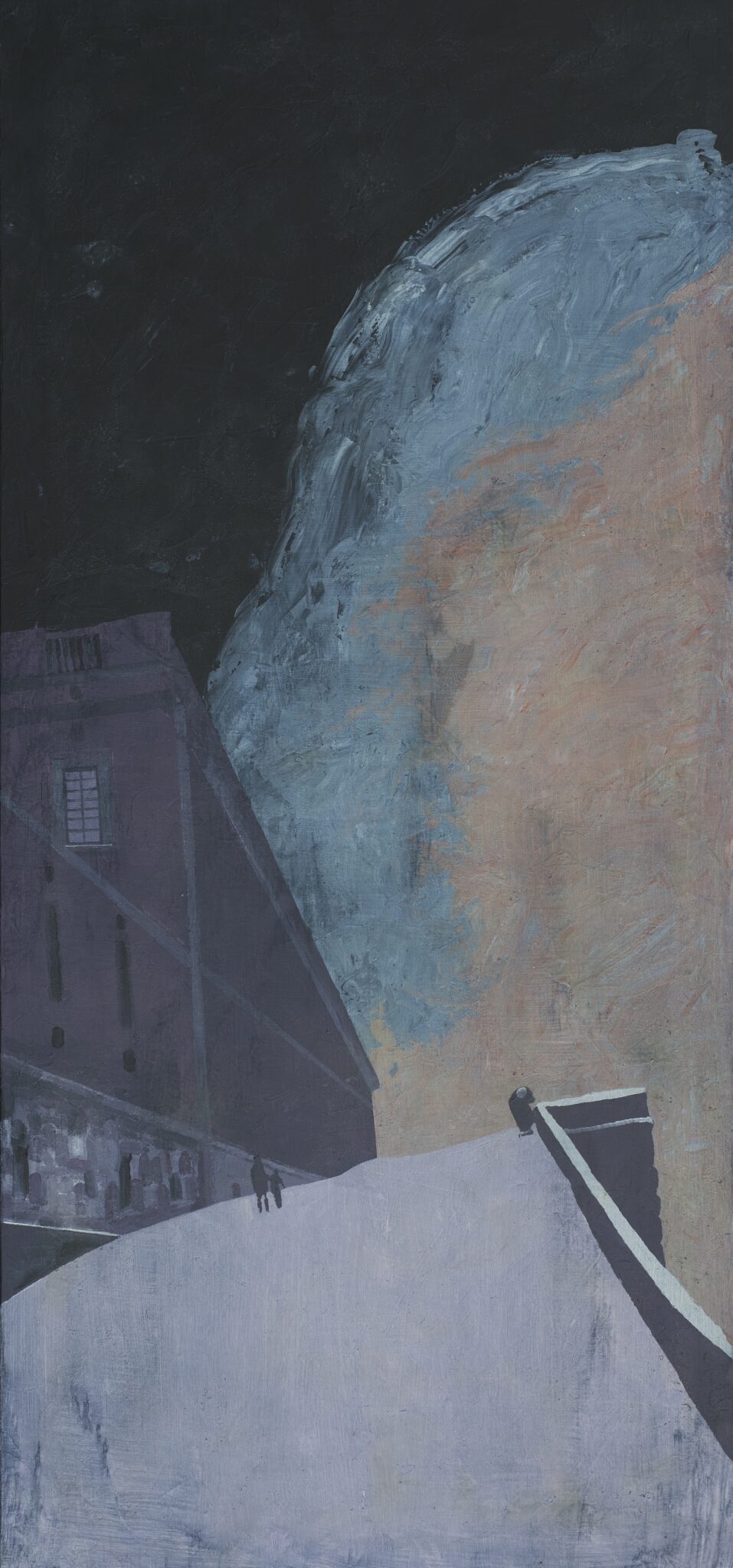 Subida al Palacio real, 2014. Acrylic on canvas by Jorge Castillo.
